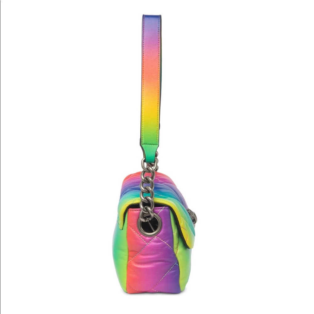 Kurt Geiger Medium Kensington Soft Bag NWT Rainbow Ombre Leather Convertible - Picture 4 of 9
